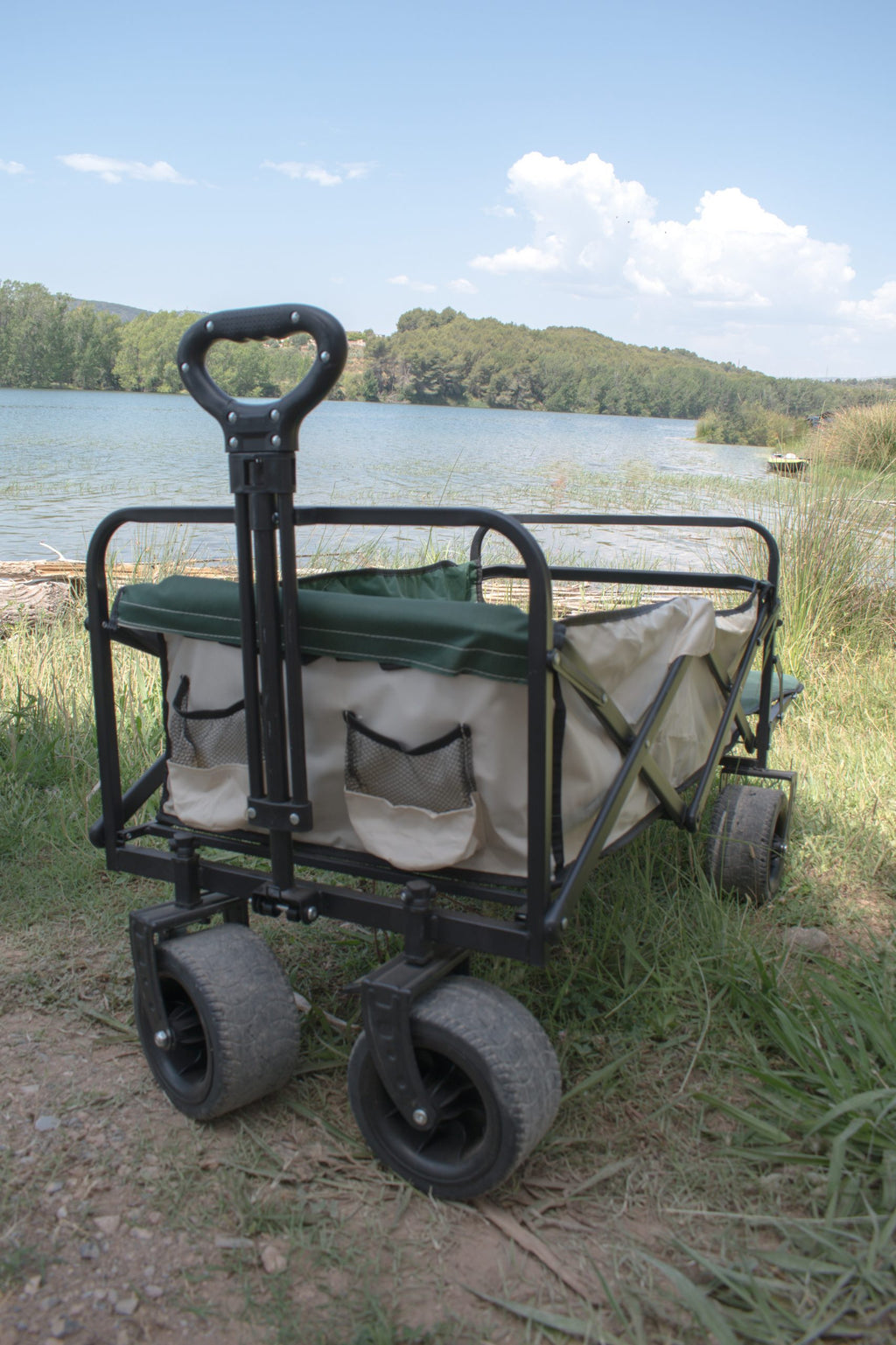 Carro plegable verde